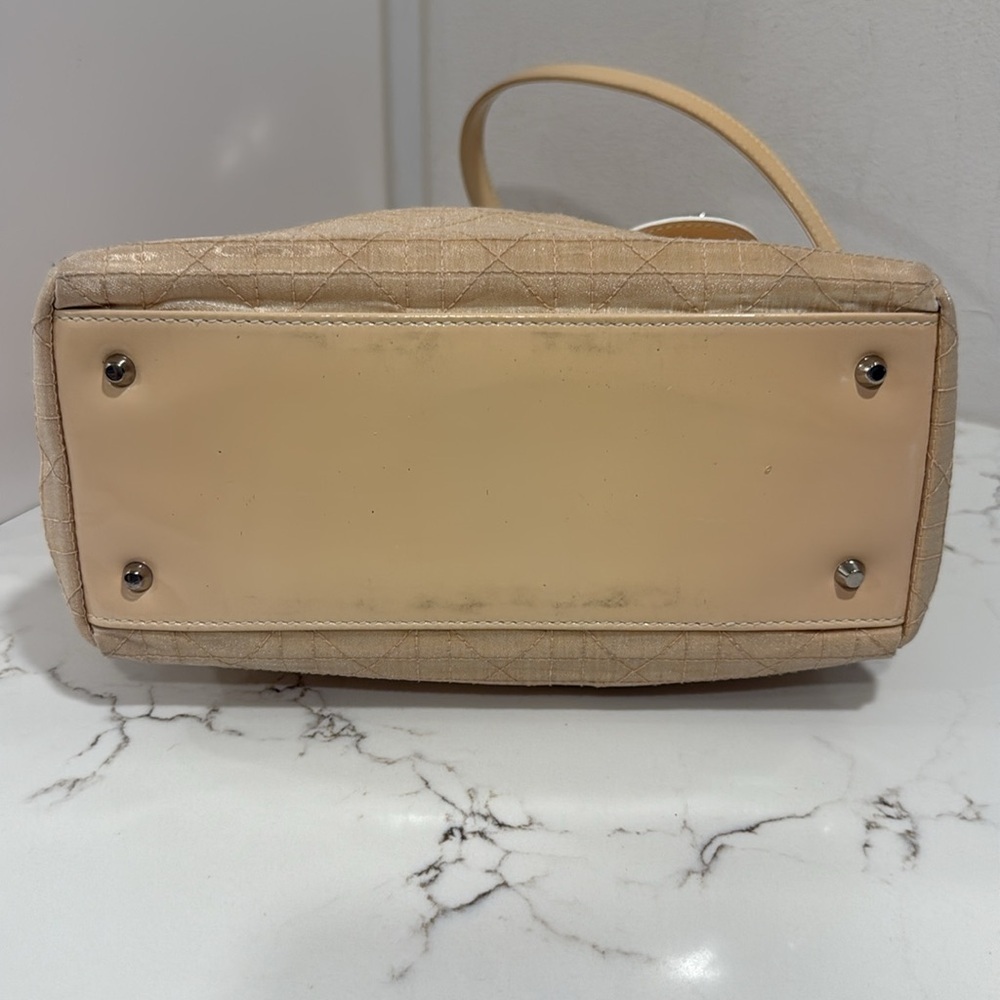 Authentic Christian Dior Lady Beige Hand Bag - Picture 3 of 9